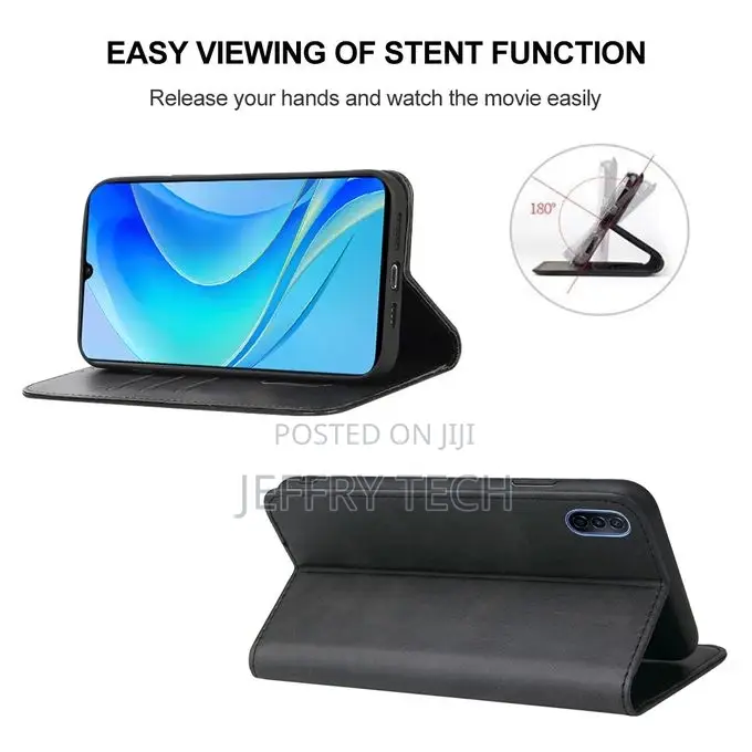 For Huawei Nova Y70 Flip Leather Phone Case(Black)