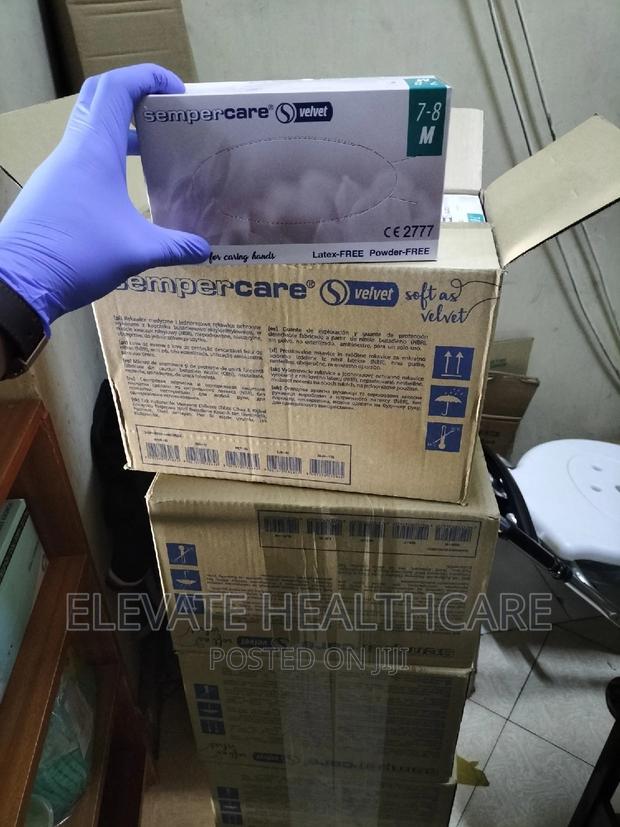 Purple Nitrile Gloves - main view