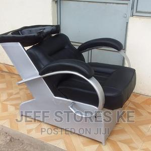 Black Silver Covered Shampoo Unit/Sink - main view