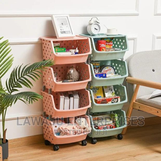Stackable Storage Rack With Wheels - main view