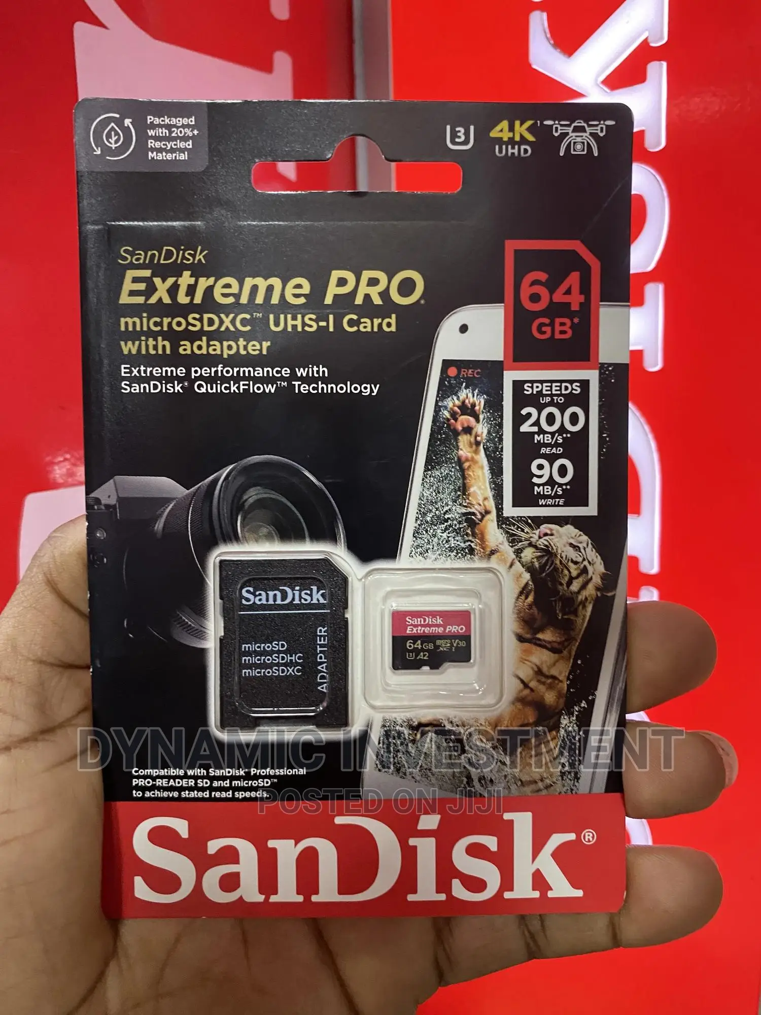 Sandisk 64gb Extreme PRO SDXC Uhs-I Memory Card – C10, U3,