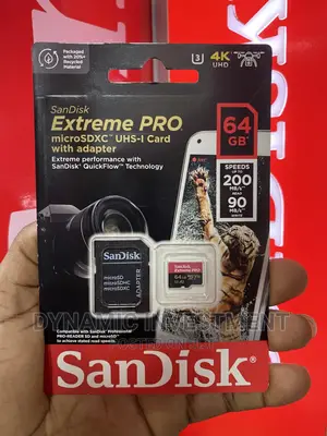 Sandisk 64gb Extreme PRO SDXC Uhs-I Memory Card – C10, U3,