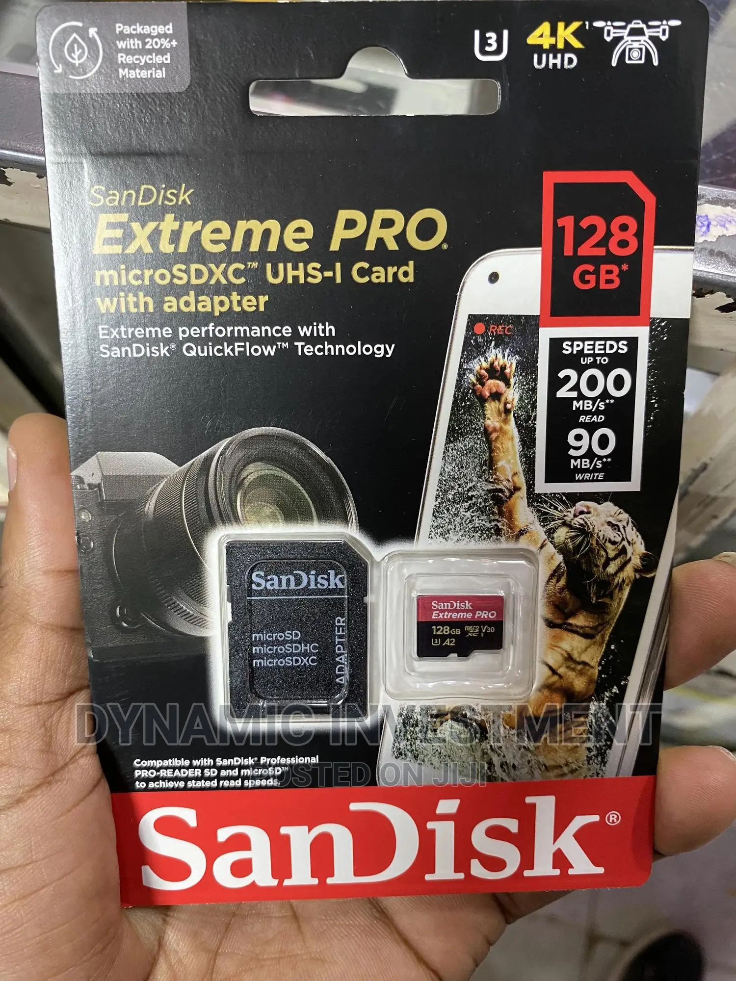 Sandisk 128GB Extreme PRO Microsd UHS-I Card With Adapter
