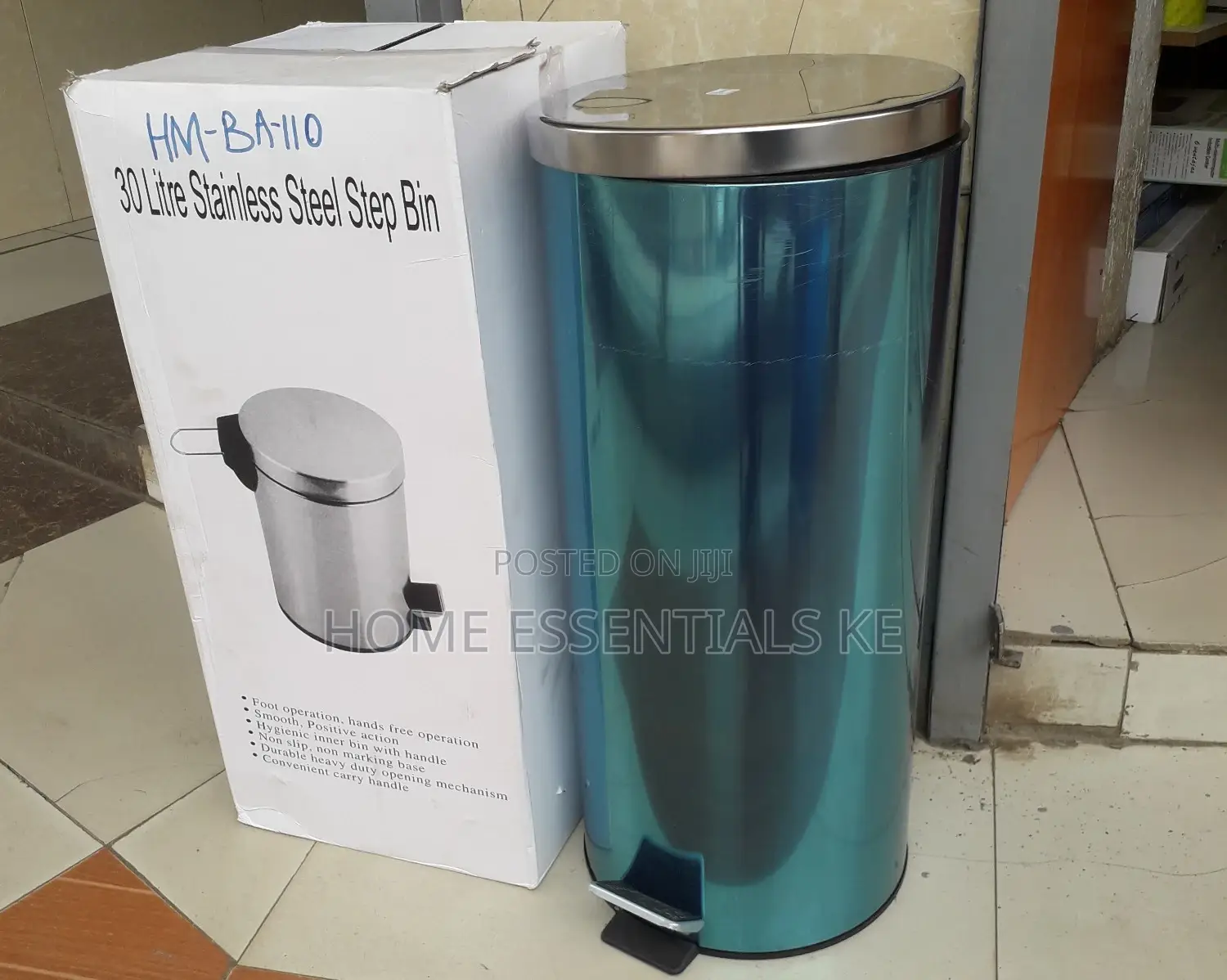 30L Stainless Steel Dustbin