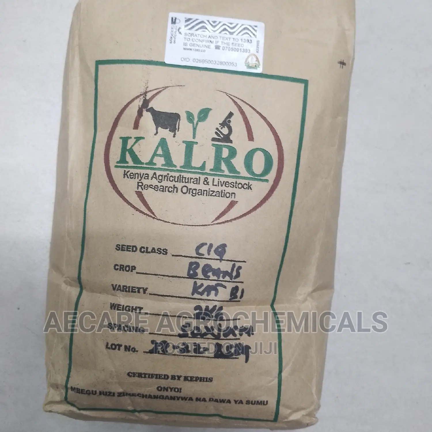 Yellow Beans Seeds 2kg (Kalro) KAT B1