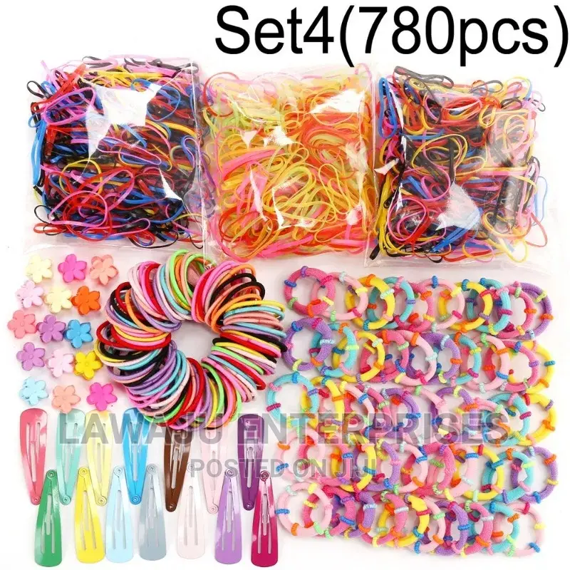 780pcs Colorful Girls Hair Accessories