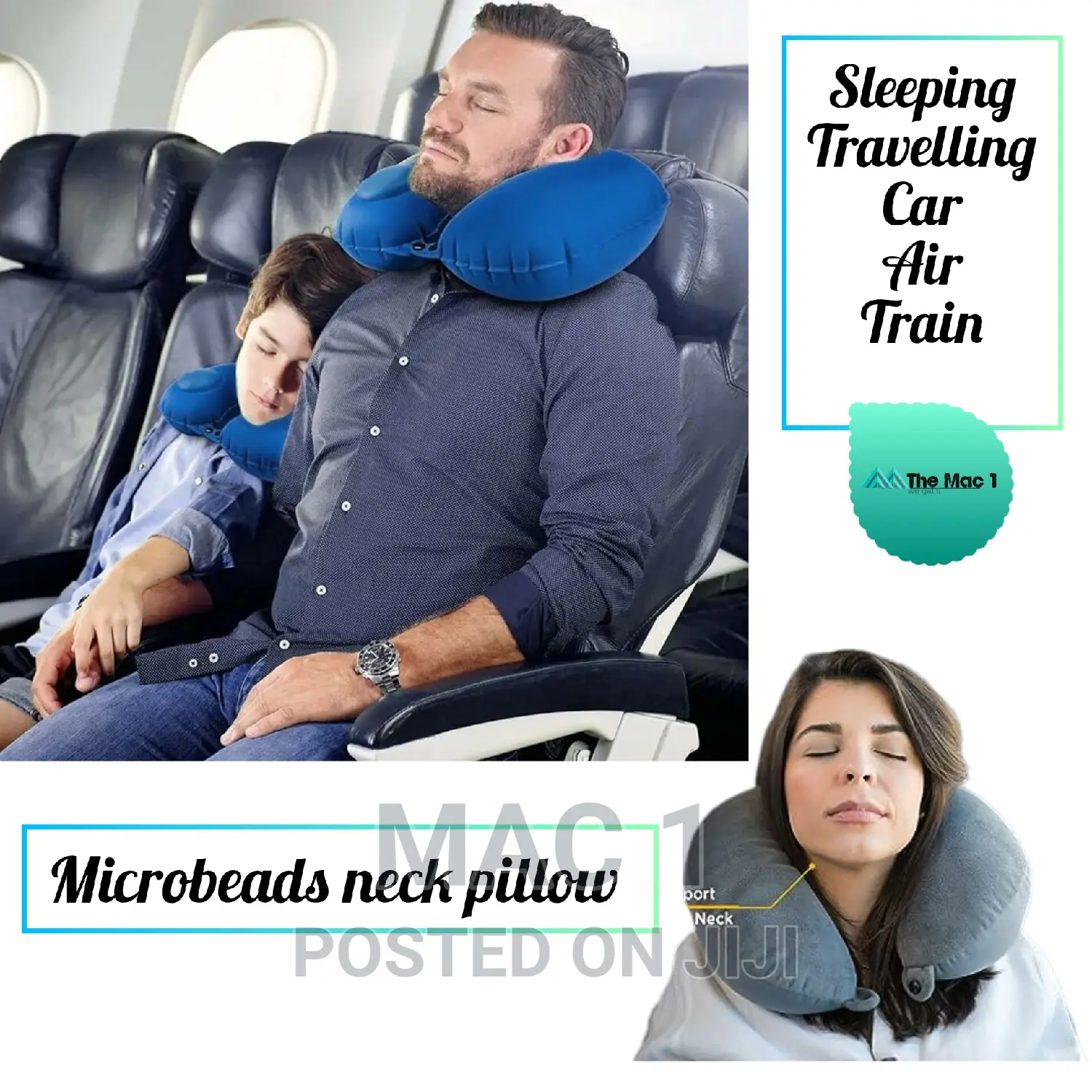 Microbeads Travel Neck Pillow