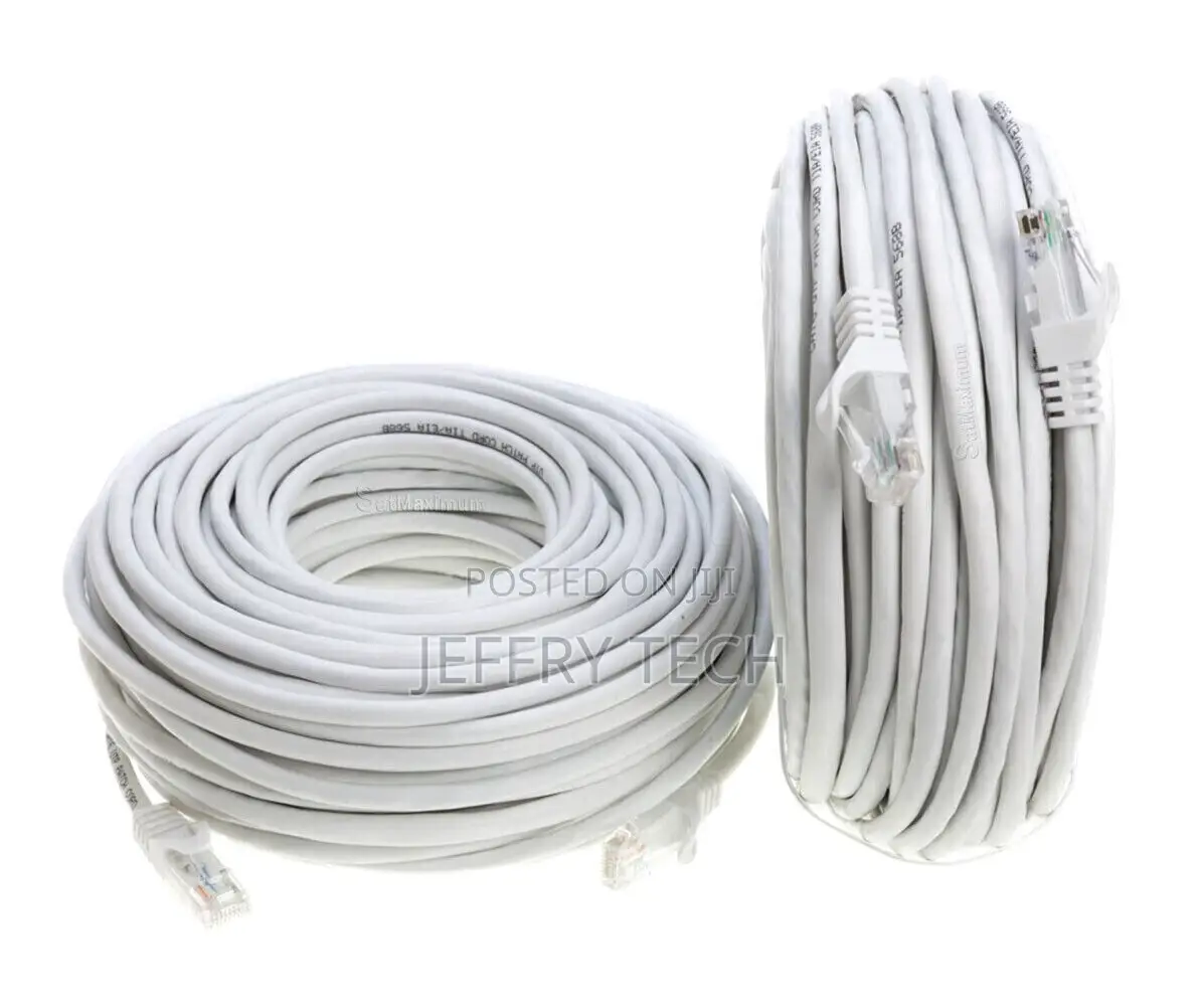 CAT5 Ethernet Patch Cable RJ-45 LAN Internet Cord White 30m
