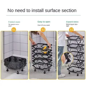 5 Layer Foldable Kitchen Rack 