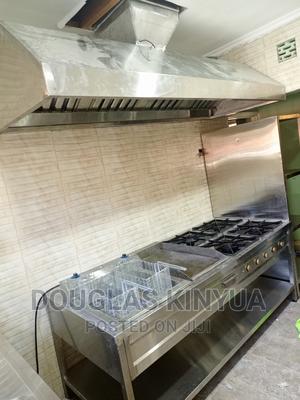 Combined Cooking Range Unit and Exhausted Chimney, - main view