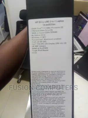New Laptop HP Envy X360 16GB Intel Core I7 SSD 1T