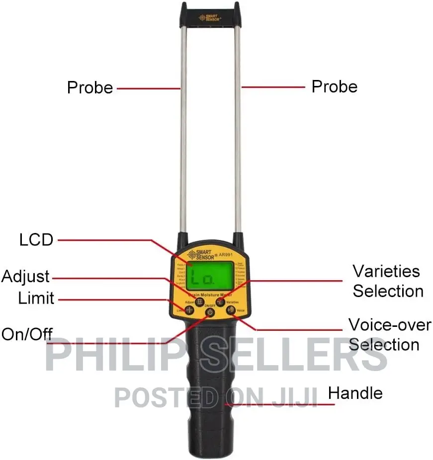 Hygrometer Humidity Meter for Wheat Corn Rice Peanut and Soy