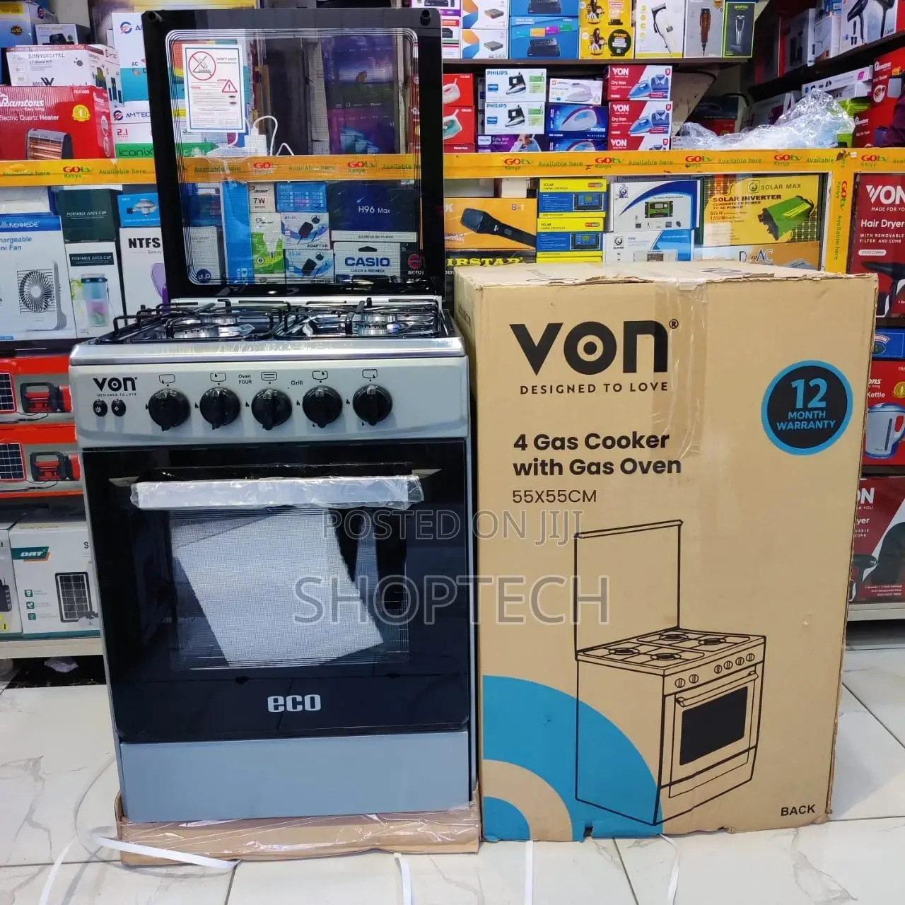 *Von 4gas Standing 55cm*55cm Standing Cooker