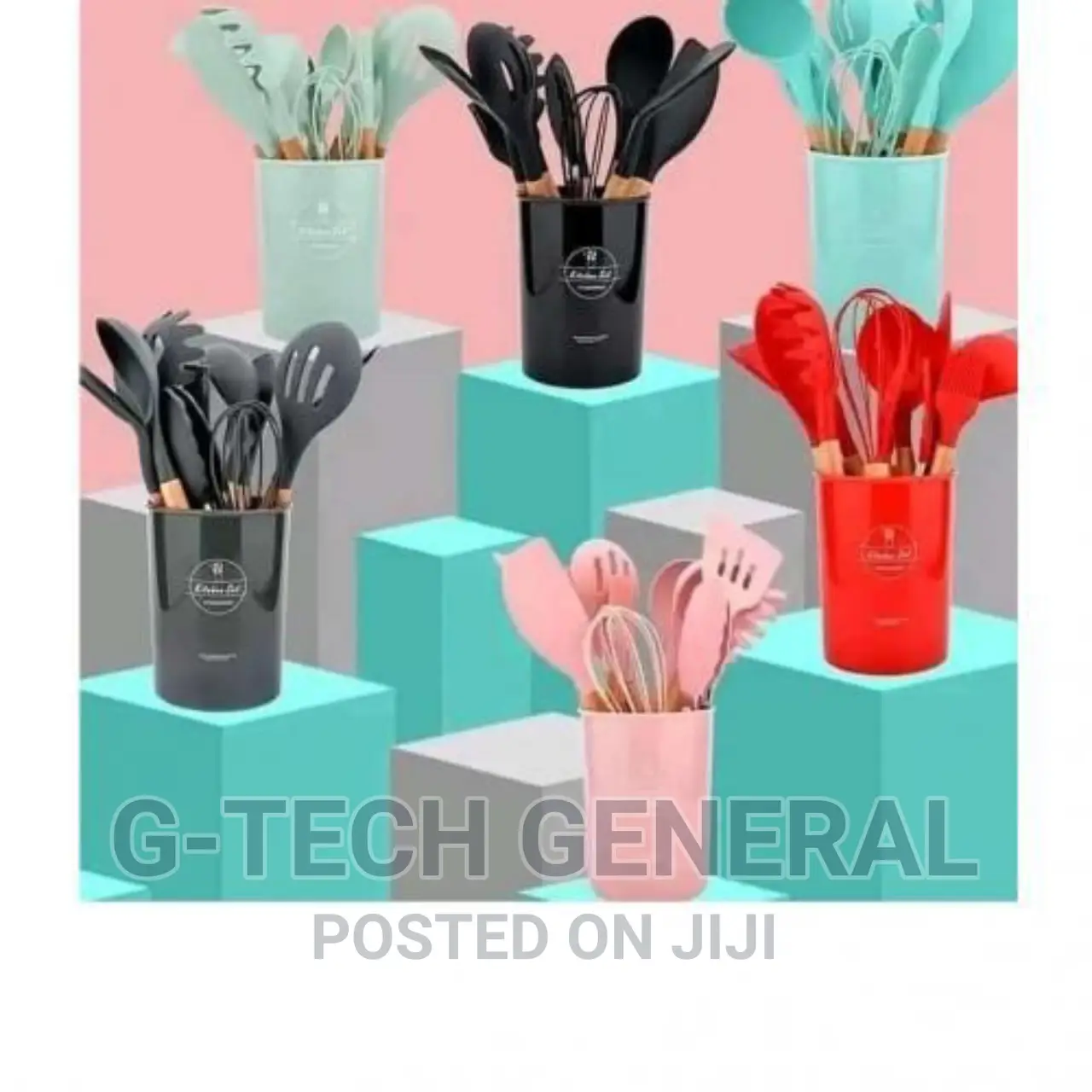 Kitchen Set Set Silicone 12pcs Spoons