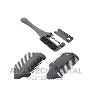Double Sided Black Handle Hair Razor Cutting, Thinning Comb