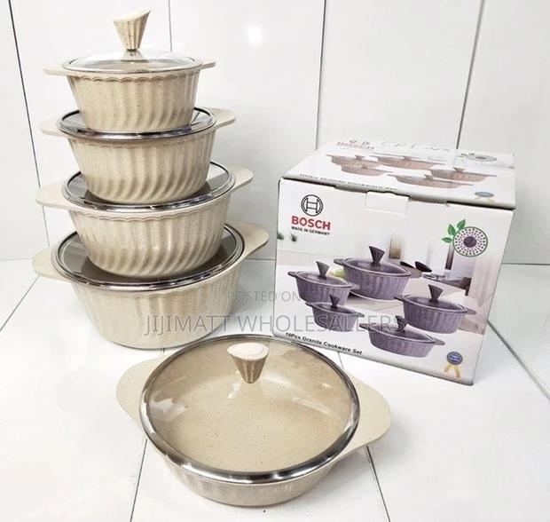 10 Pieces Bosch Granite Cookware Set - main view