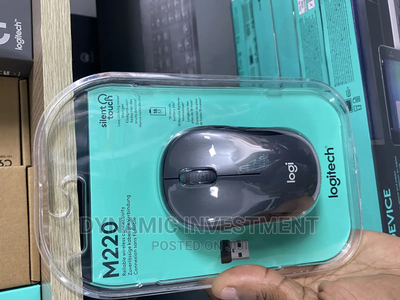 Logitech M220 Silent Wireless Mouse-Charcoal