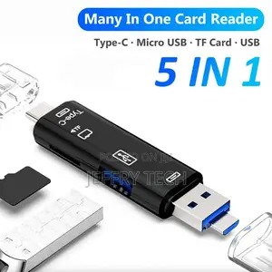 Card Reader Plug Play High Speed 5-in-1 USB 3.0 Type-C TF Ca