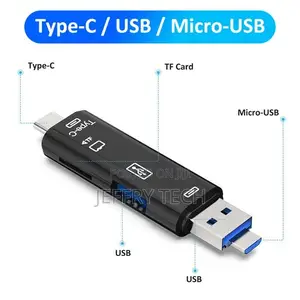 Card Reader Plug Play High Speed 5-in-1 USB 3.0 Type-C TF Ca