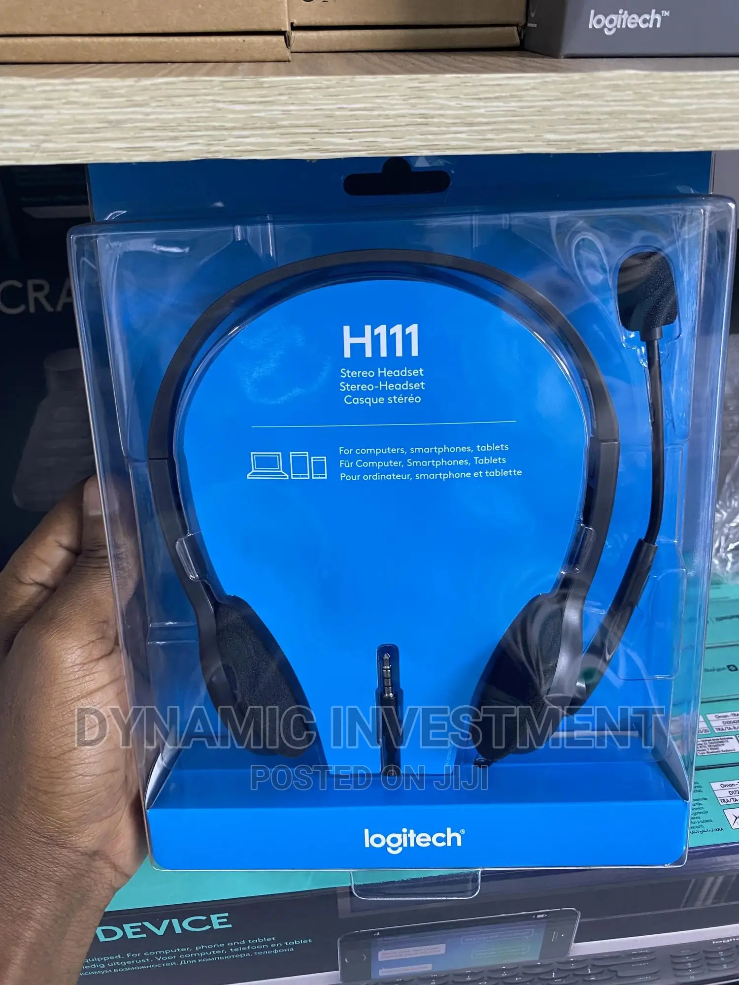 LOGITECH H111 Corded Stereo Headset – BLACK – 3.5 MM