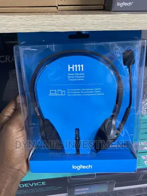 LOGITECH H111 Corded Stereo Headset – BLACK – 3.5 MM