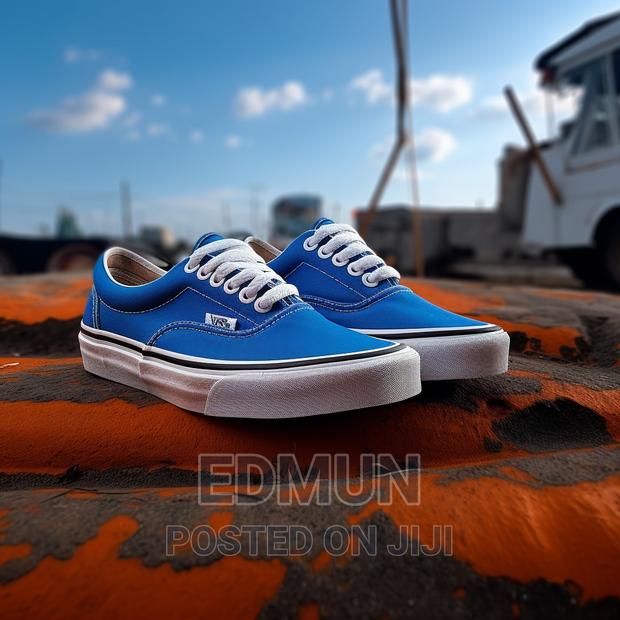 Royal Blue Vans Off the Wall Shoes