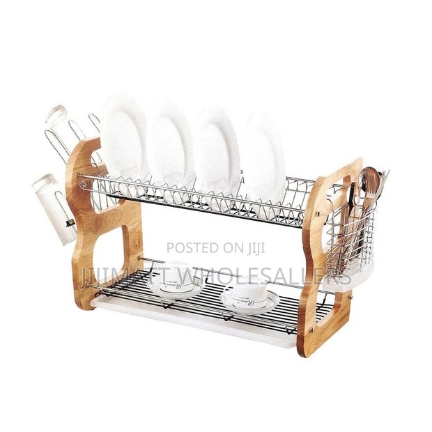 2 Layer Wooden Dishrack