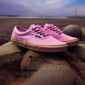 Pink Vans With Brown Sole - main view