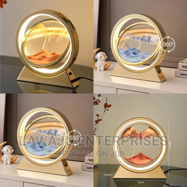 LED Table Lamp Moving 3D Sand Art