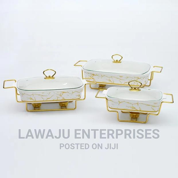3pcs Ceramic Chaffing Dishes - thumbnail 3