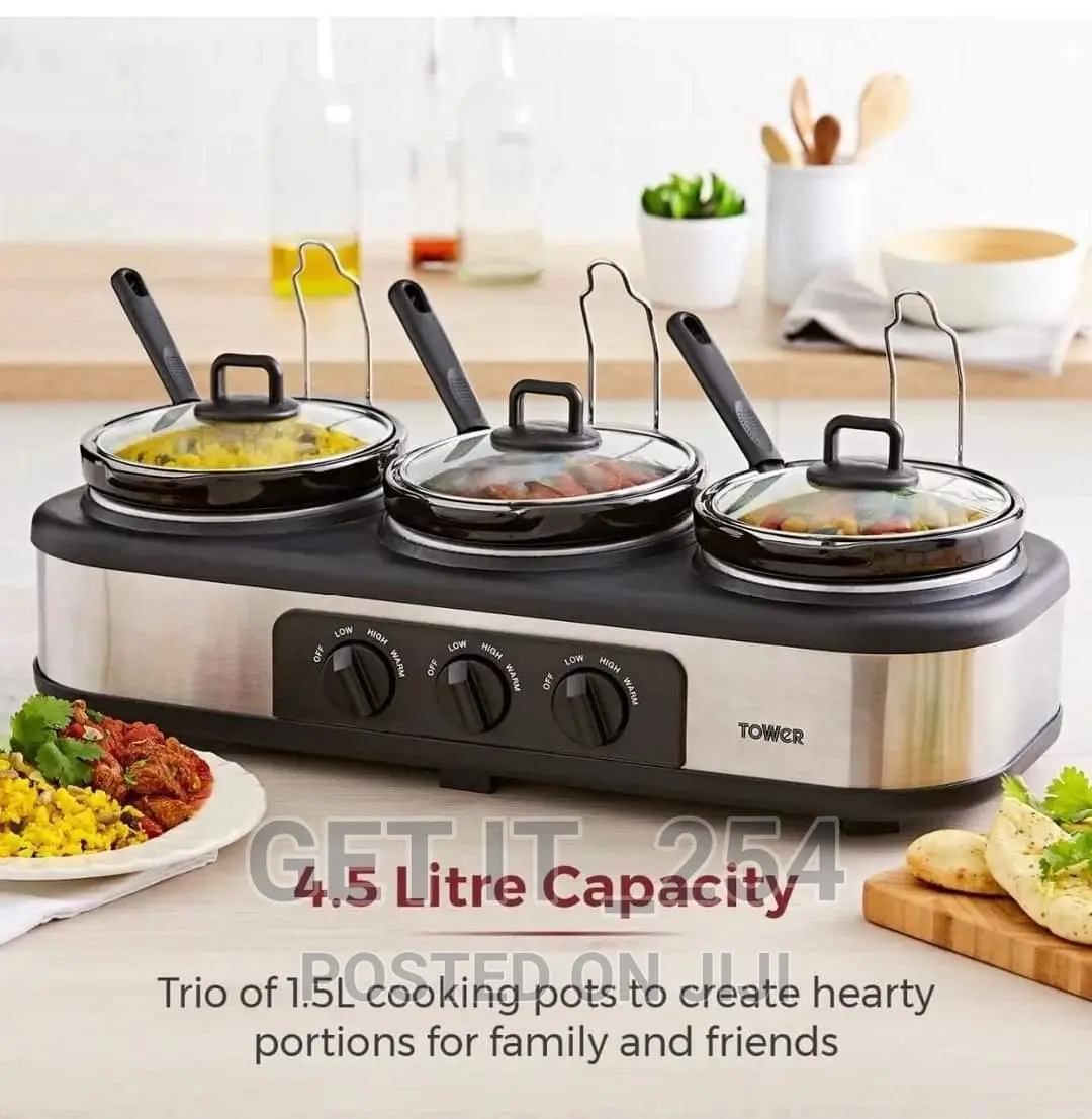 Tower Three Pot Slow Cooker