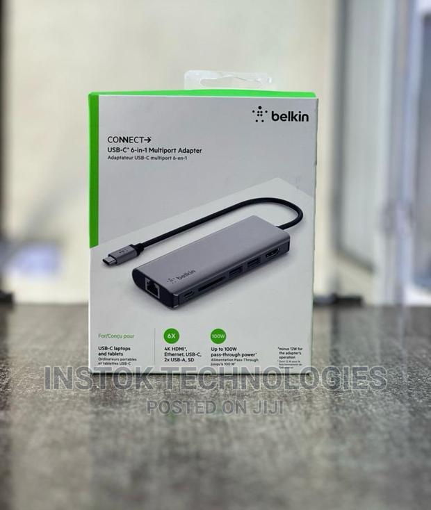 Belkin USB C Hub, 6-in-1 Multiport Adapter Dock With HDMI