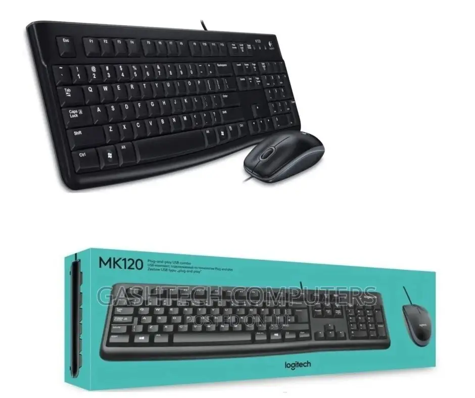Logitech MK120^ Logitech MK120 USB Corded Keyboard and Mouse