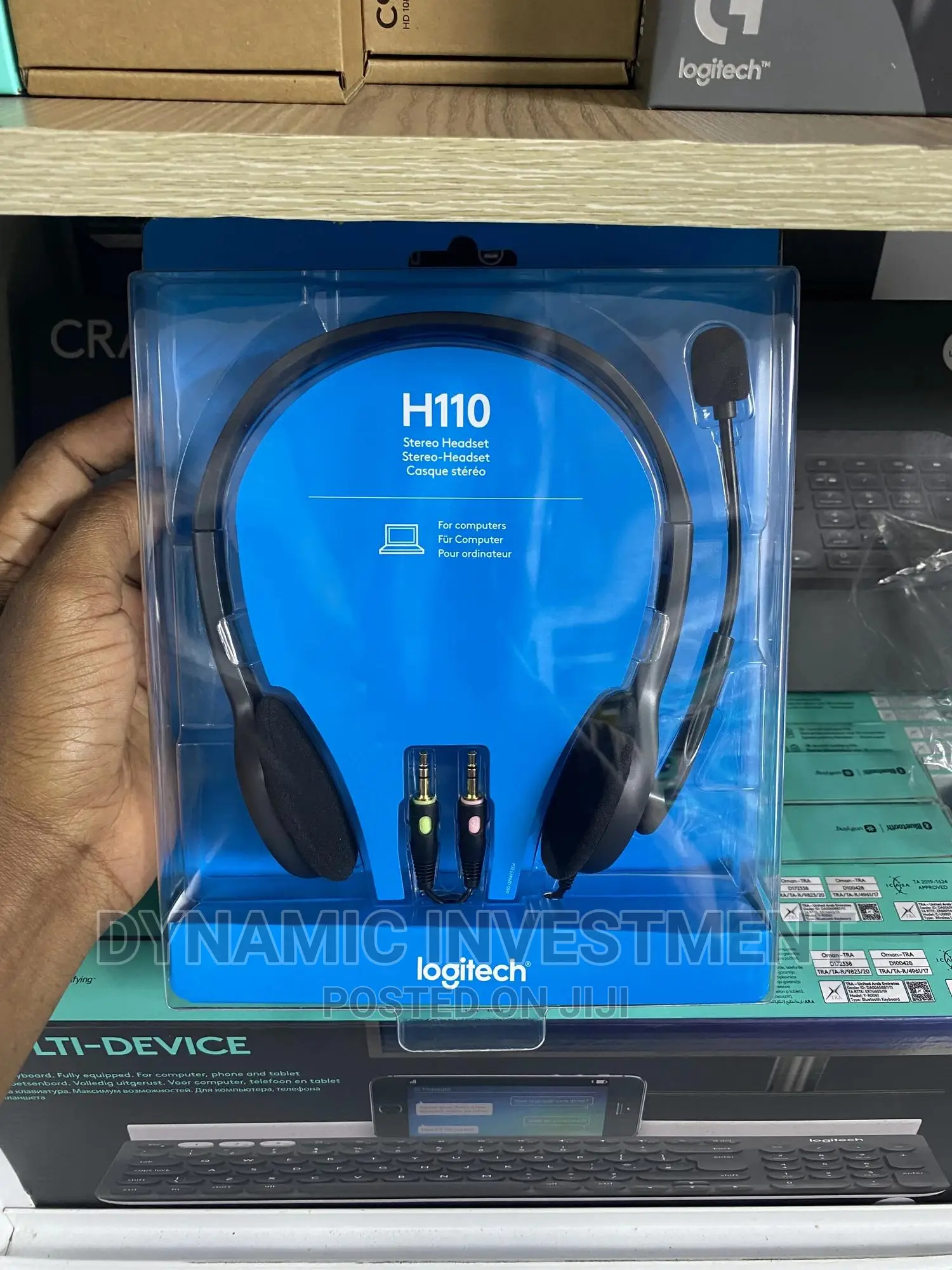 Logitech H110 Wired Headset, Stereo Headphones