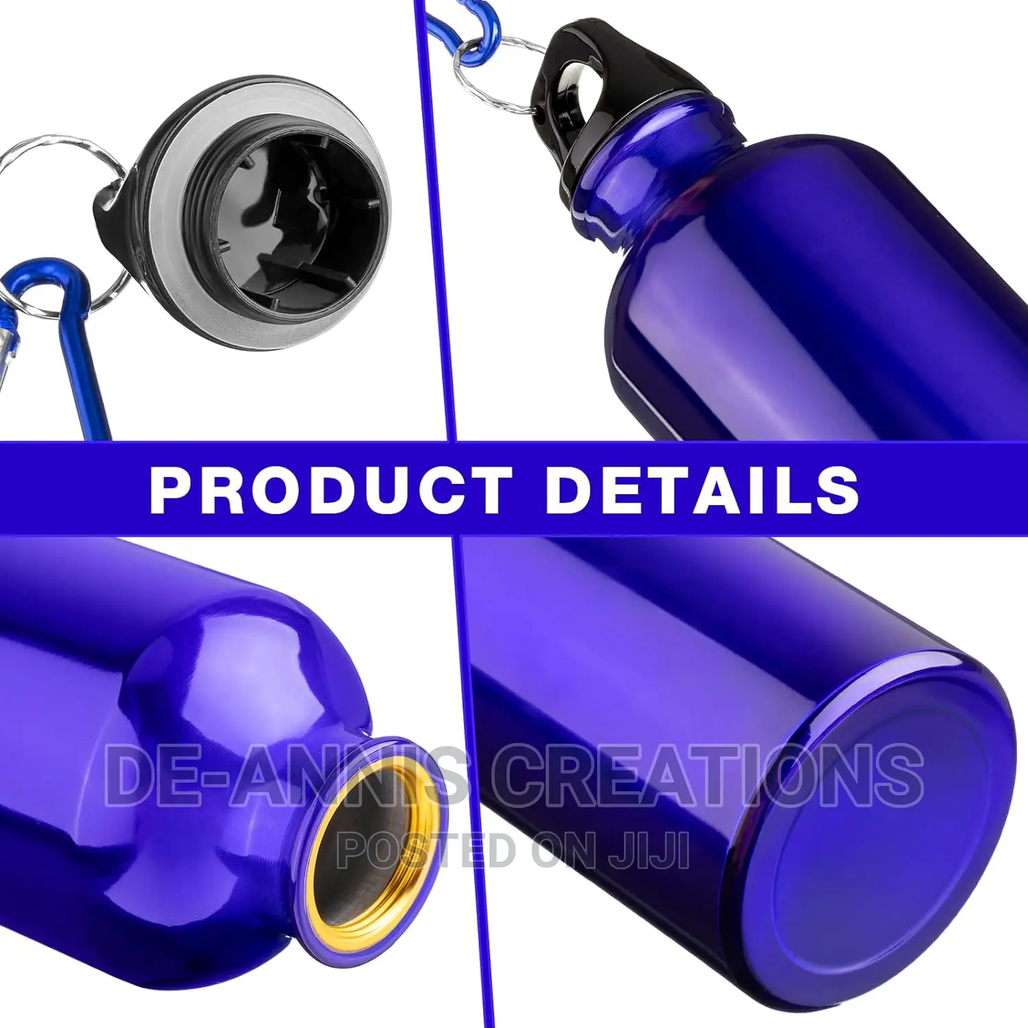 Blue 750ml Aluminium Bottles