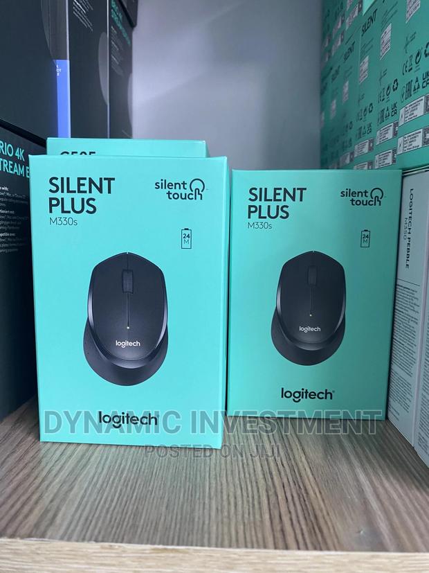 Logitech Wireless Mouse M330s Silent Plus – Black - main view