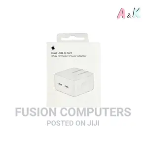 Original Apple 35W Dual USB-C Port Compact Power Adapter
