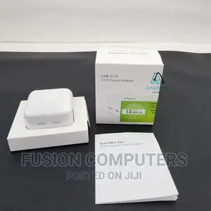 Original Apple 35W Dual USB-C Port Compact Power Adapter