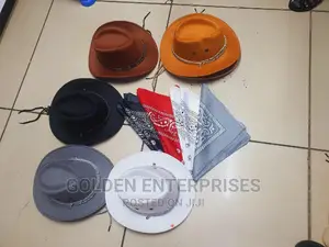Kids Cowboy Hats + Bandana ( Can Be Sold Separately )