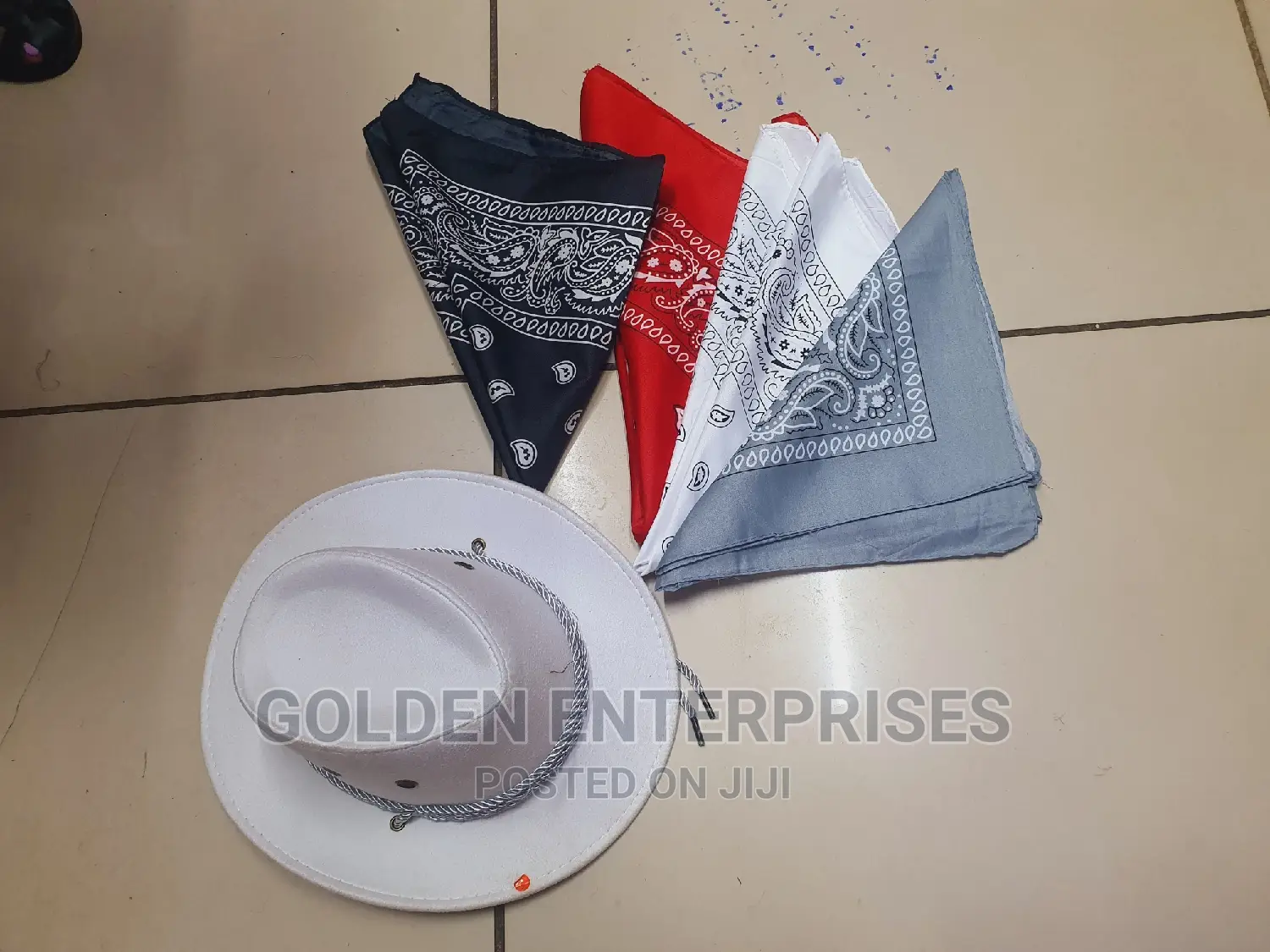 White Kids Cowboy Hat + Bandana(Can Be Sold Separately)