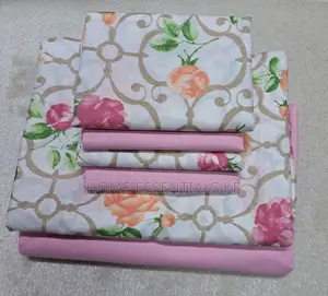 7 by 8 Cotton Bedsheet 
Two Bedsheets With Four Pillowcases