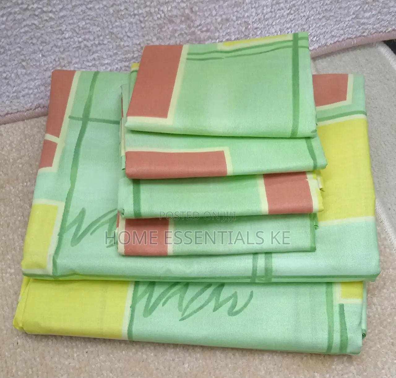 7 by 8 Cotton Bedsheet 
Two Bedsheets With Four Pillowcases