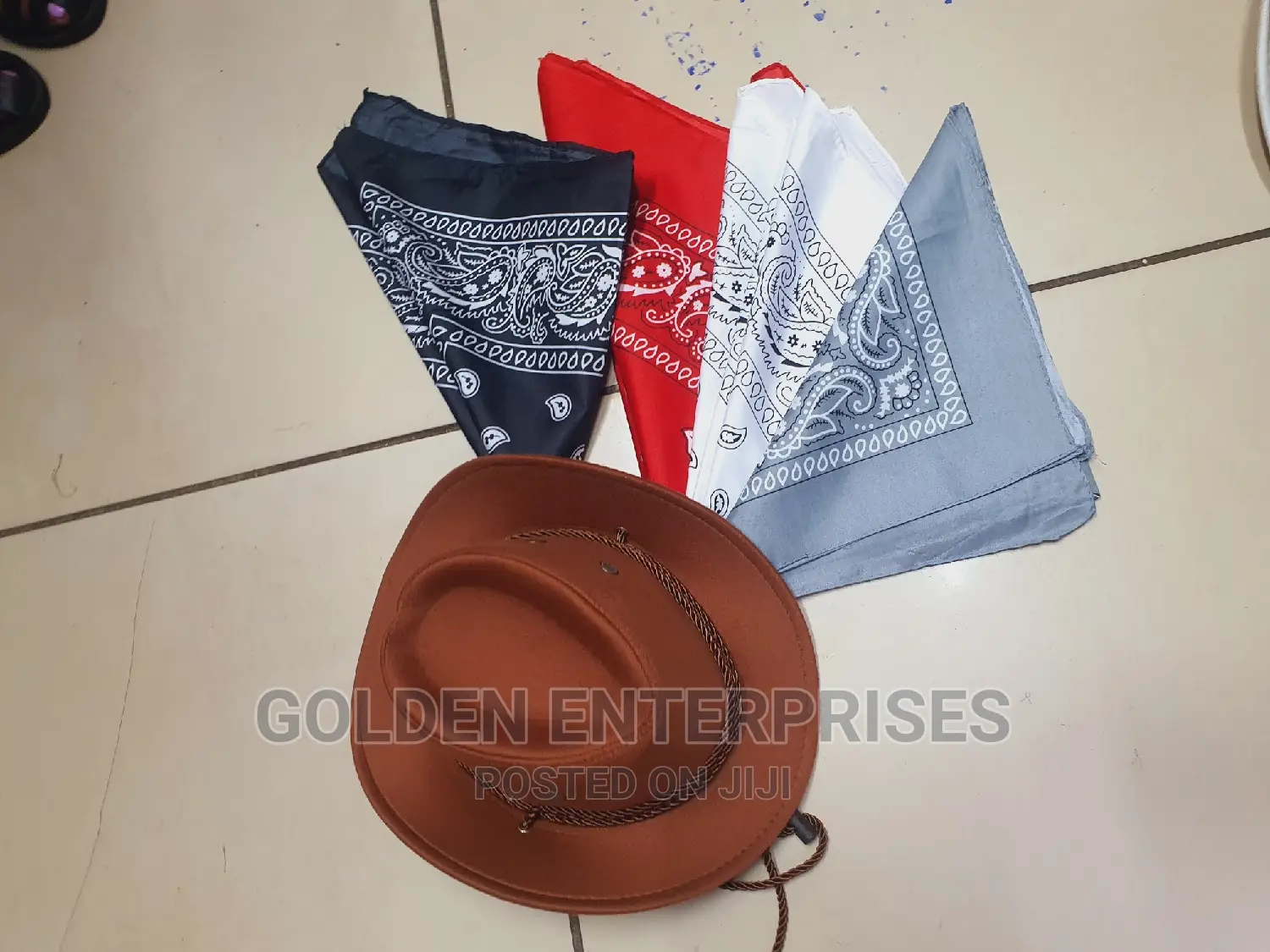 Brown Kids Cowboy Hat +Bandana(Can Be Sold Separately)