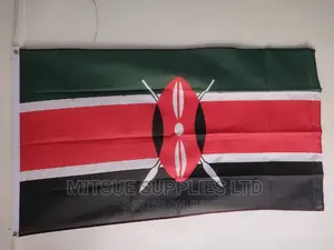 Country National Flag for Kenya 38 by 60 Polyester- Large