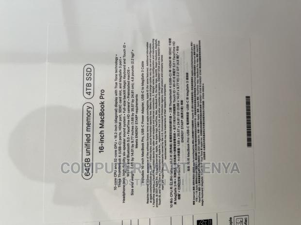 New Laptop Apple MacBook Pro 64GB Apple M1 Max SSD 4T - thumbnail 3