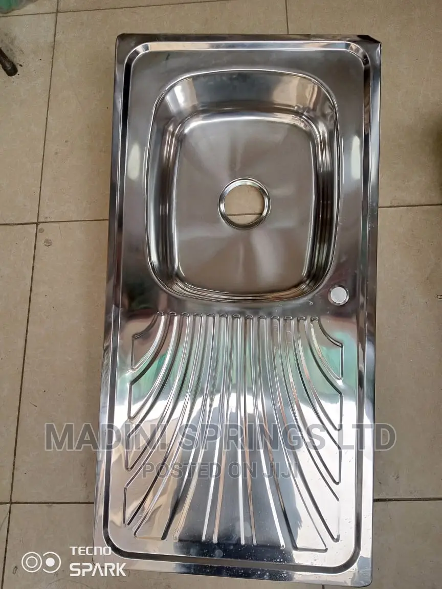 Stainless Steel Chrome Metallic Sinks + Waste(Heavy Gauge)