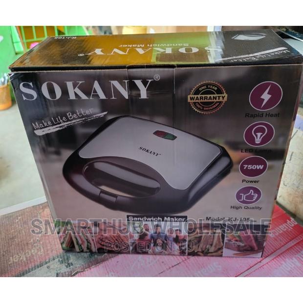 Sokany 2slice Sandwich Maker 750 Wat - thumbnail 3