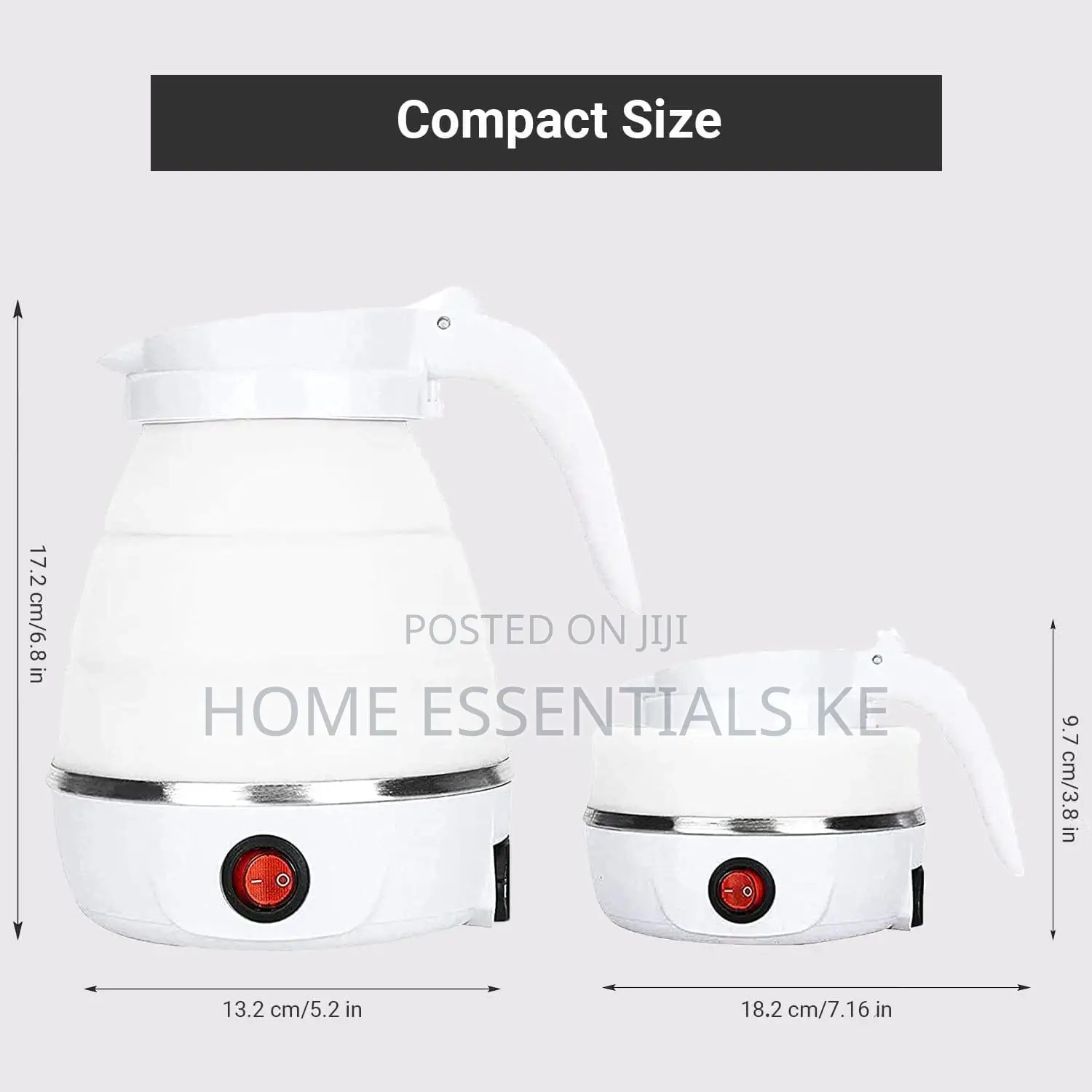 *600ml 600W Foldable Electric Kettle -Silicone