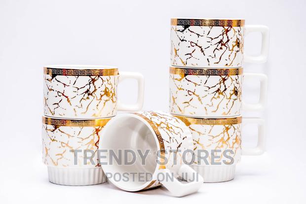 450ml Marble Channel Cup Gold Marble - main view