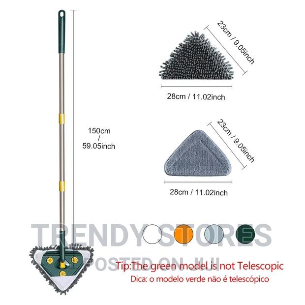 Telescopic Wiper Brush With Chenille Triangular Mop - thumbnail 2